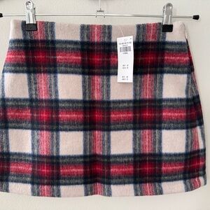 Abercrombie & Fitch Plaid Mini Skirt - Red and Blue